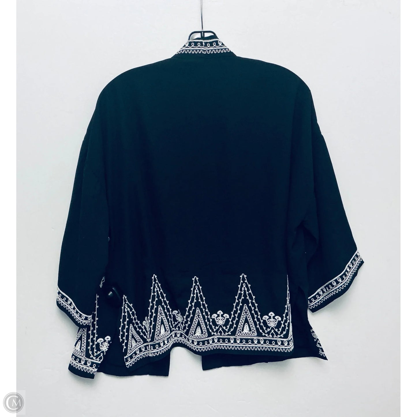 Cardigan By Chicos In Black & White, Size: Xs