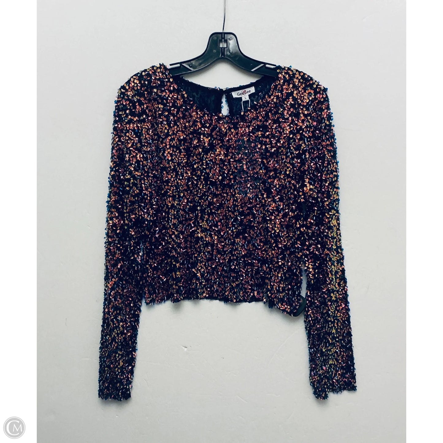 Top Long Sleeve By Geegee In Multi-colored, Size: L