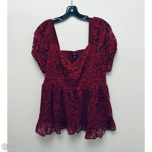 Top Short Sleeve By Torrid In Red, Size: Xl