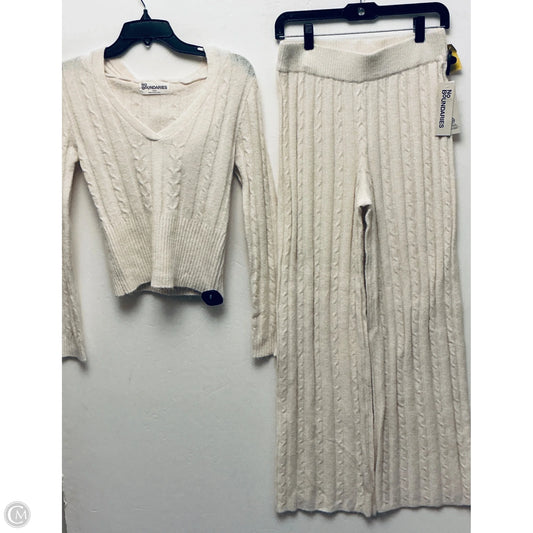 Top 2pc Long Sleeve By No Boundaries In Cream, Size: S