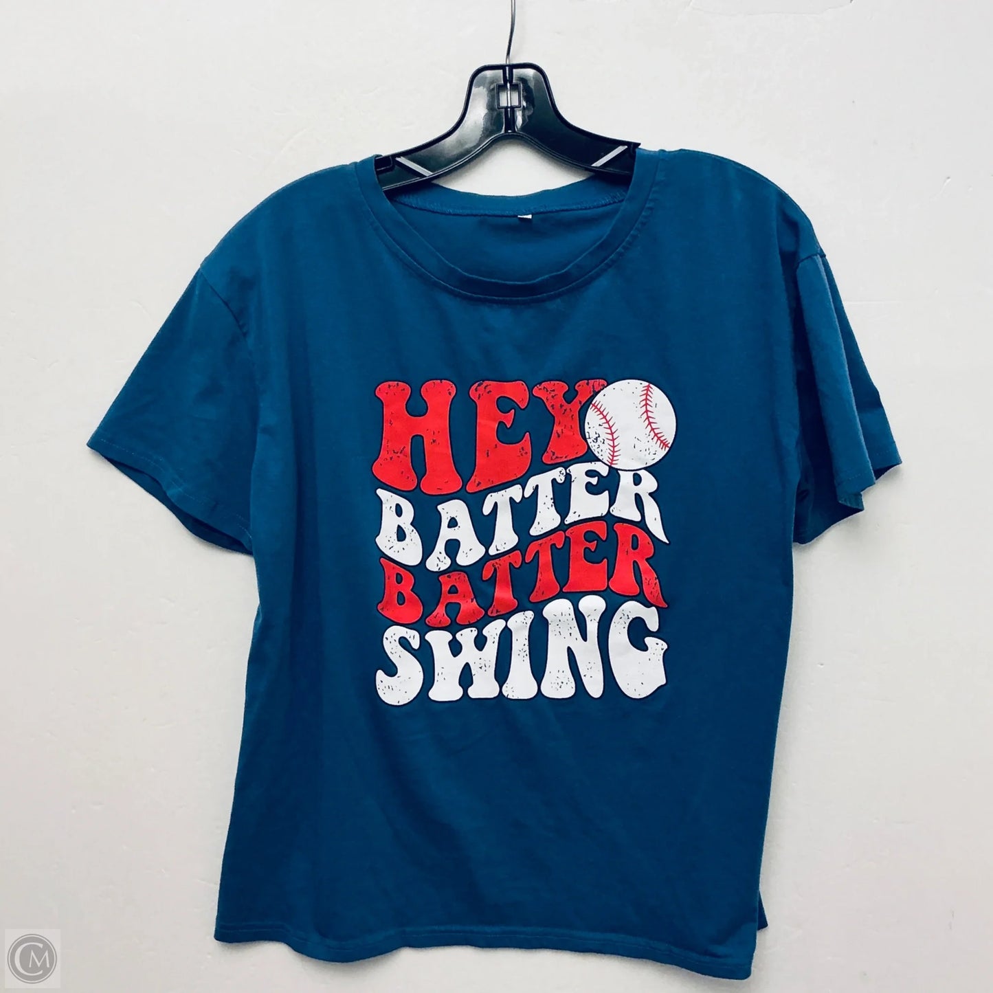 Top Short Sleeve Basic By Clothes Mentor In Blue, Size: L