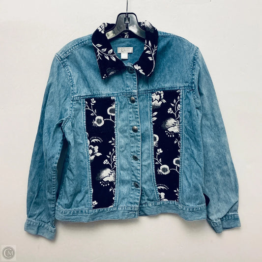 Jacket Shirt By Christopher And Banks In Blue Denim, Size: S
