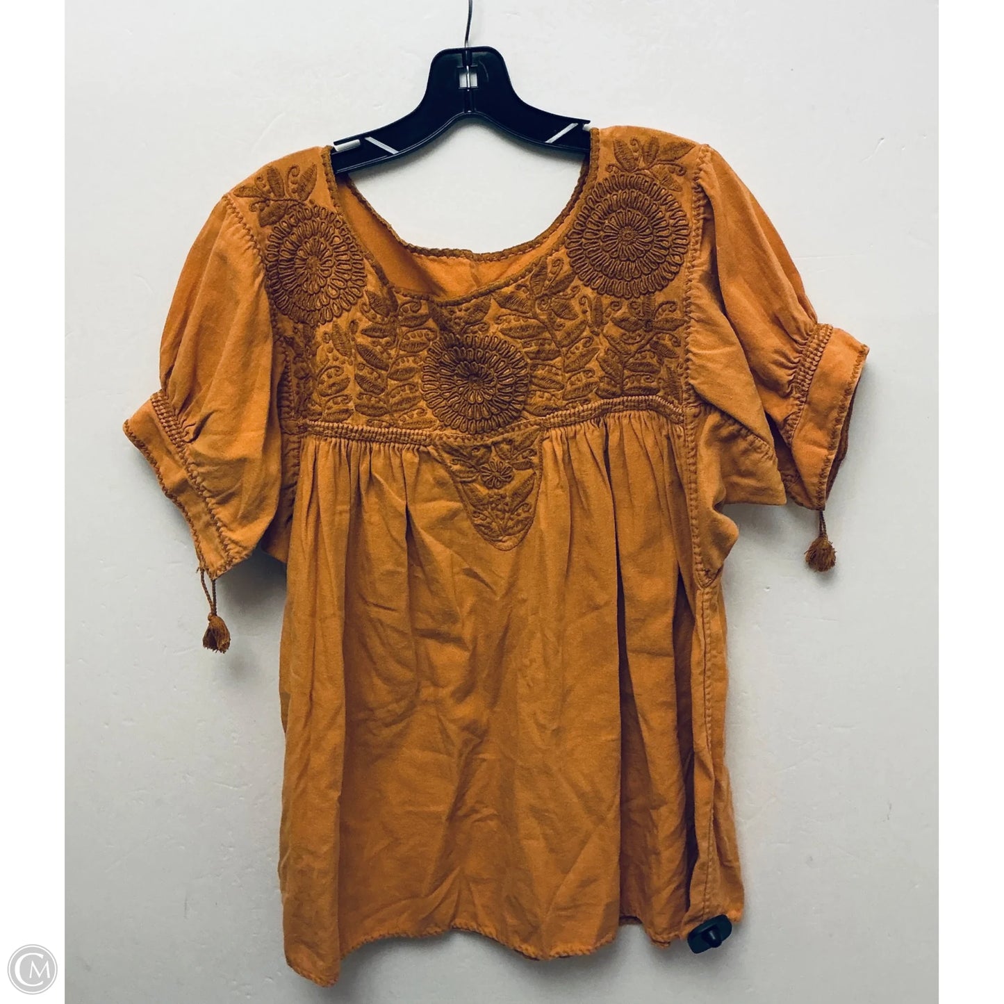 Top Short Sleeve By Clothes Mentor In Yellow, Size: 3x