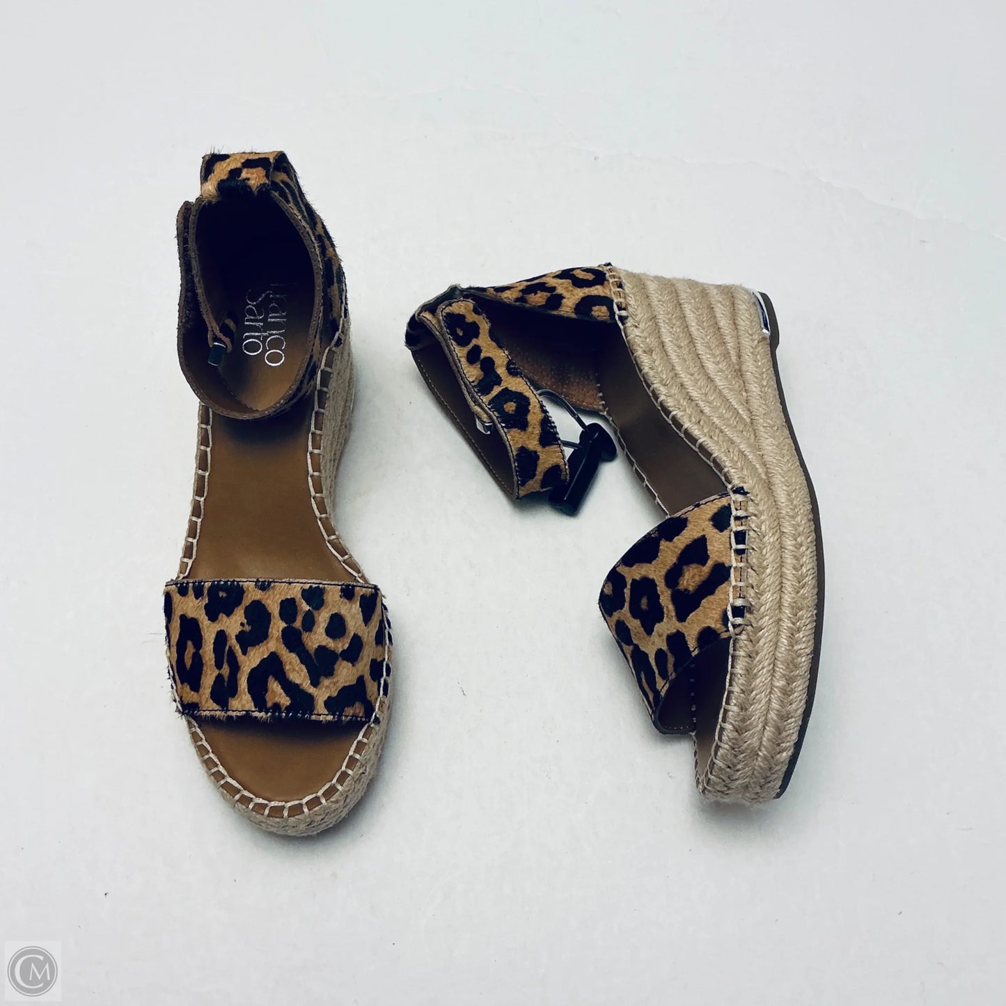 Shoes Heels Wedge By Franco Sarto In Animal Print, Size: 8