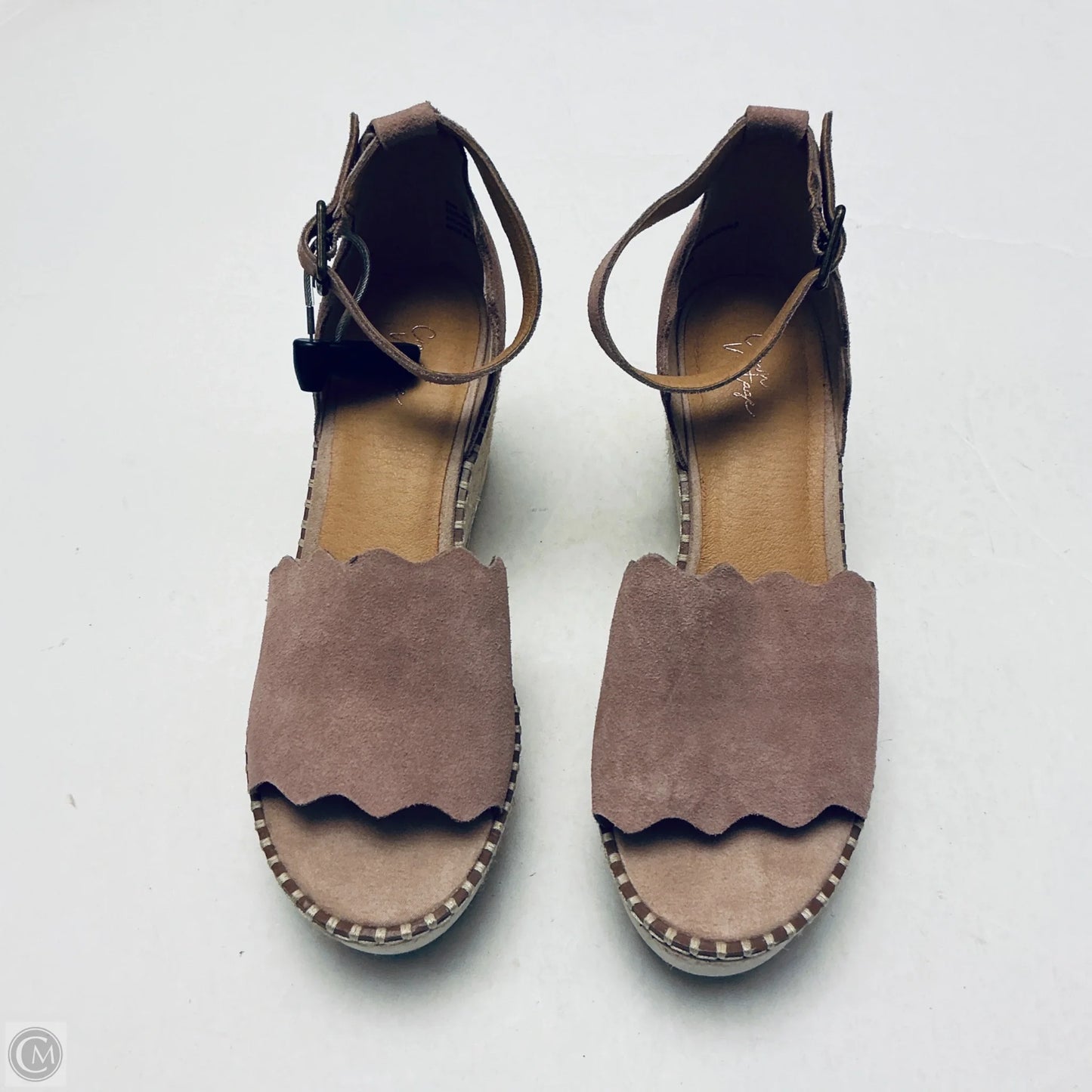 Shoes Heels Wedge By Crown Vintage In Taupe, Size: 8.5