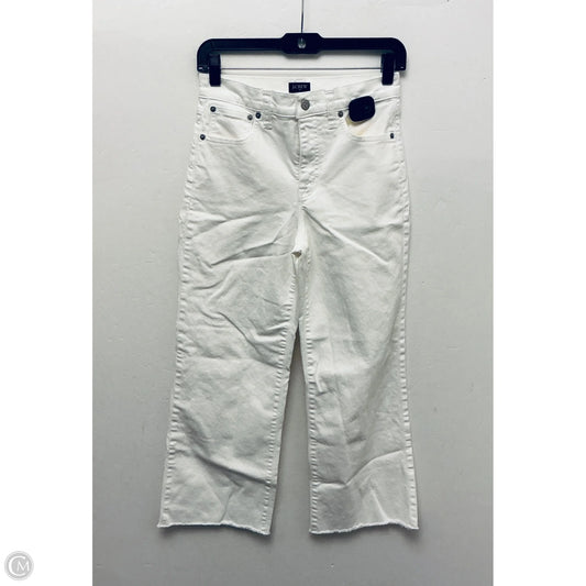 Jeans Wide Leg By J. Crew In White Denim, Size: 2