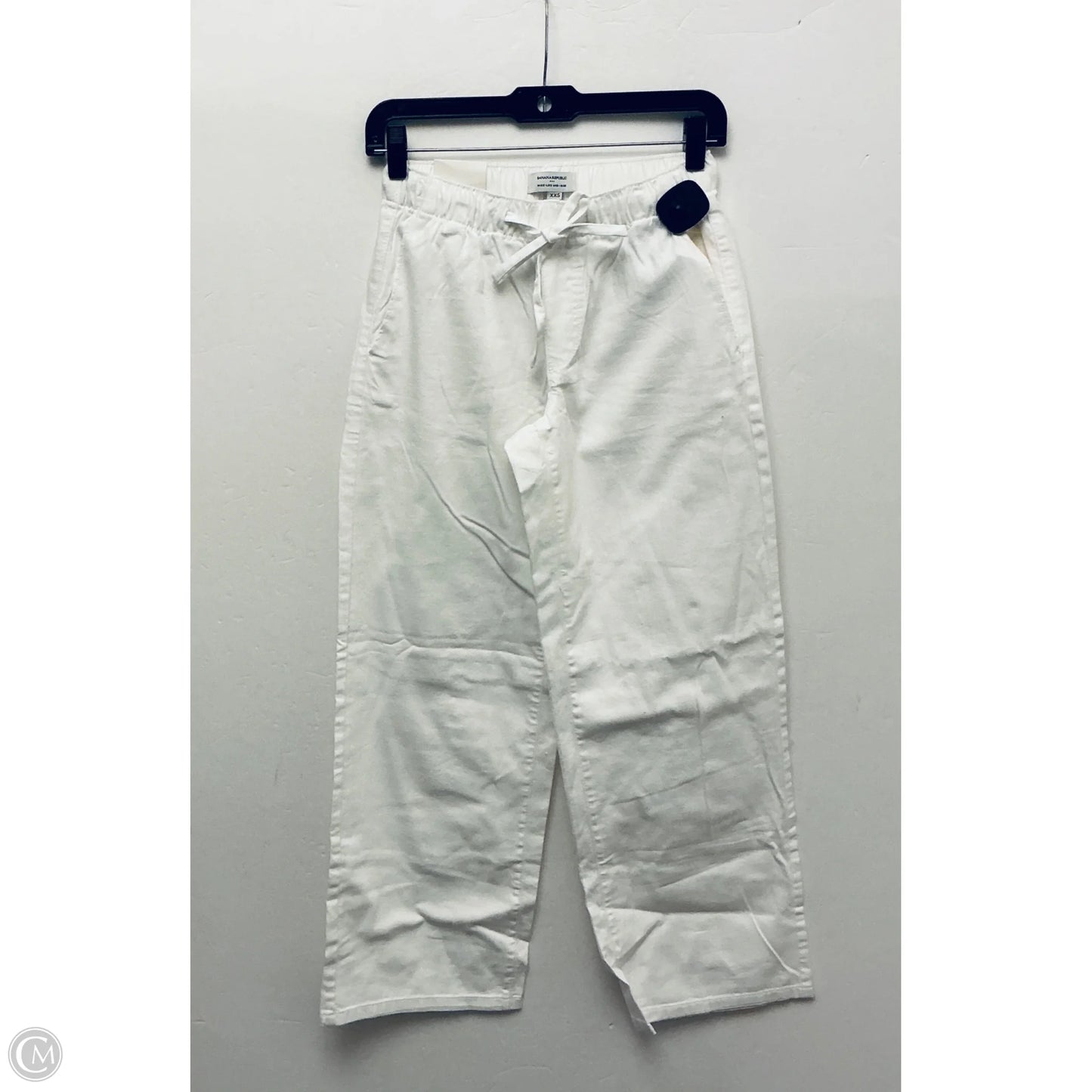 Jeans Wide Leg By Banana Republic In White Denim, Size: Xxs