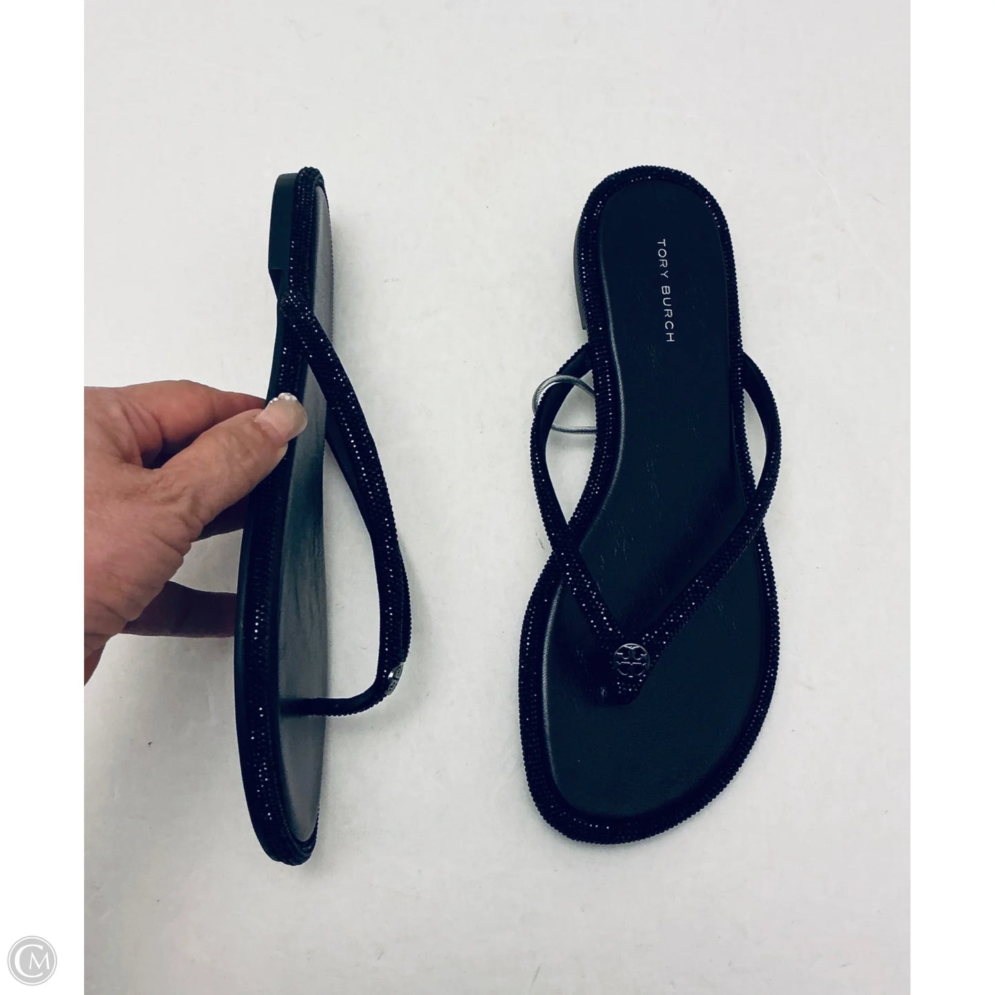 Sandals Designer By Tory Burch In Black, Size: 8