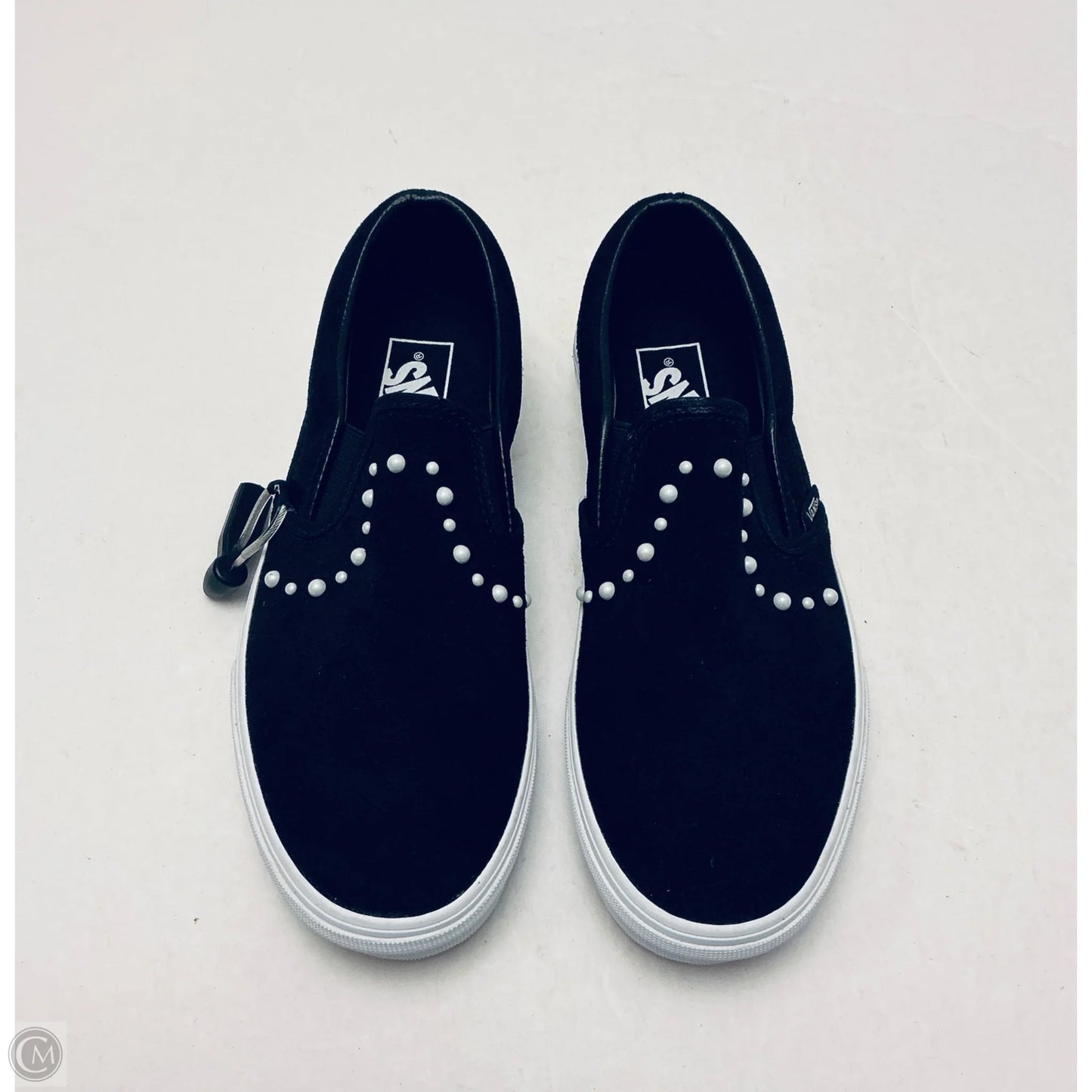 Shoes Flats By Vans In Black, Size: 8