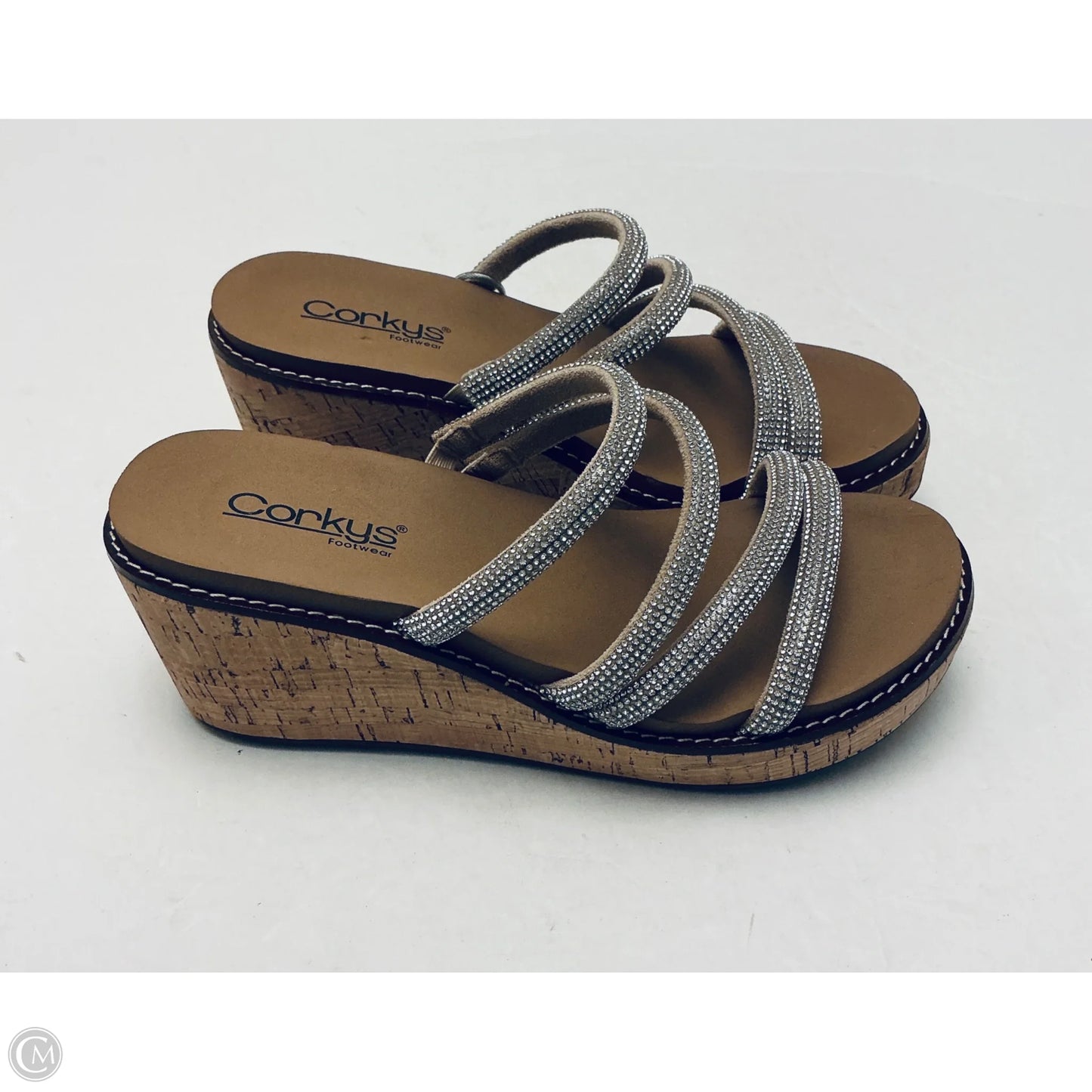Sandals Heels Wedge By Corkys In Tan, Size: 8