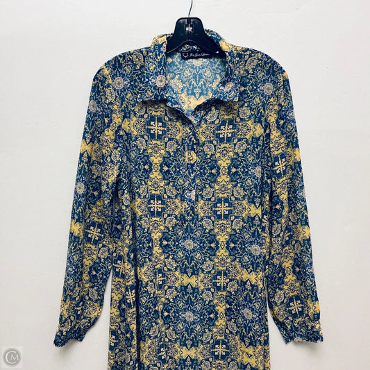 Dress Casual Maxi By For Love & Lemons In Blue & Yellow, Size: Xl
