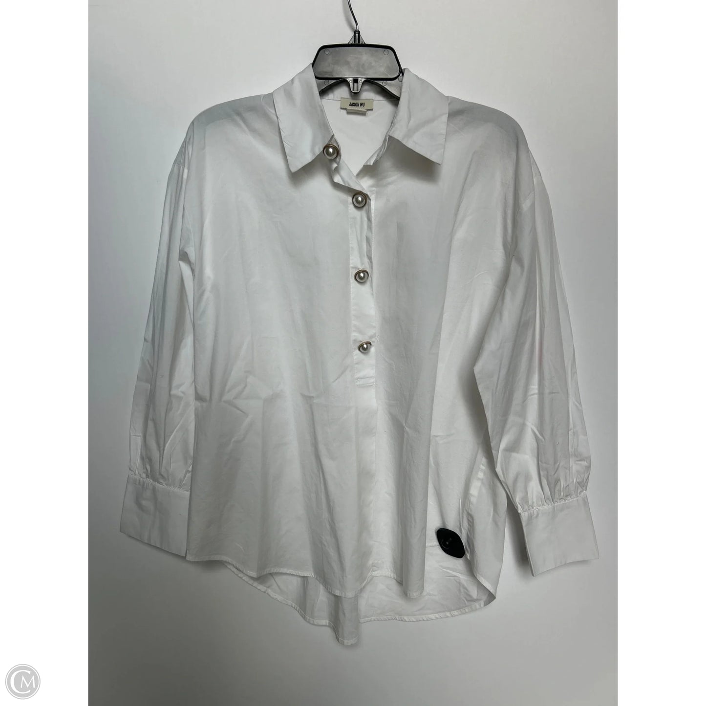 Top Long Sleeve Designer By Jason Wu In White, Size: M