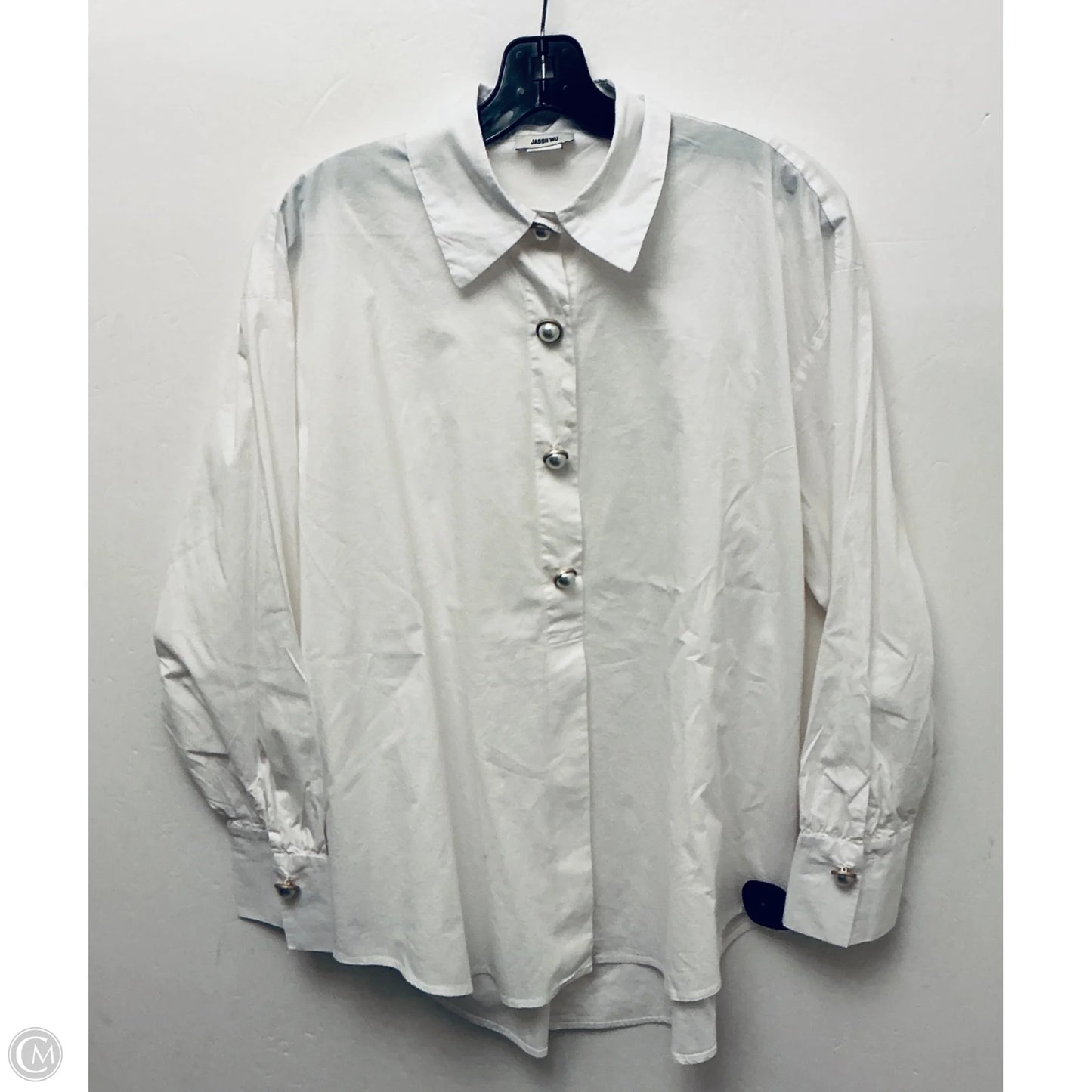Top Long Sleeve Designer By Jason Wu In White, Size: M