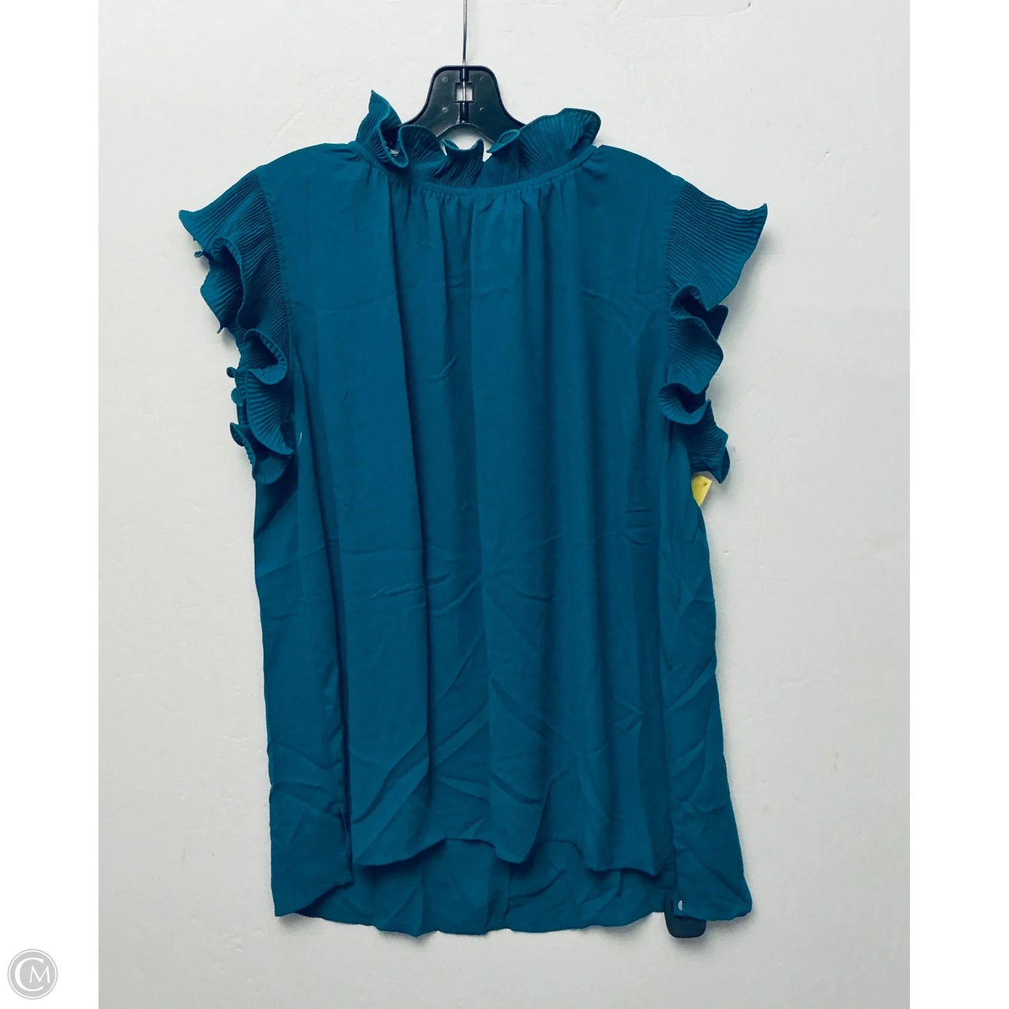 Top Sleeveless By Oddi In Aqua, Size: 1x