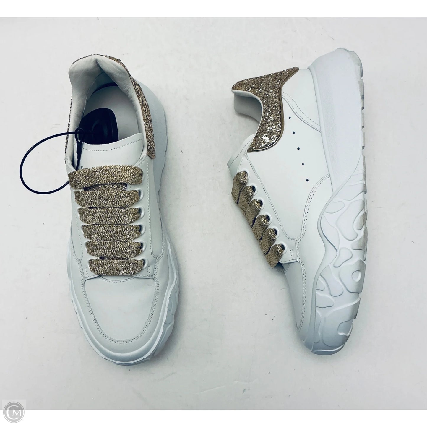 Shoes Luxury Designer By Alexander Mcqueen In White, Size: 7.5