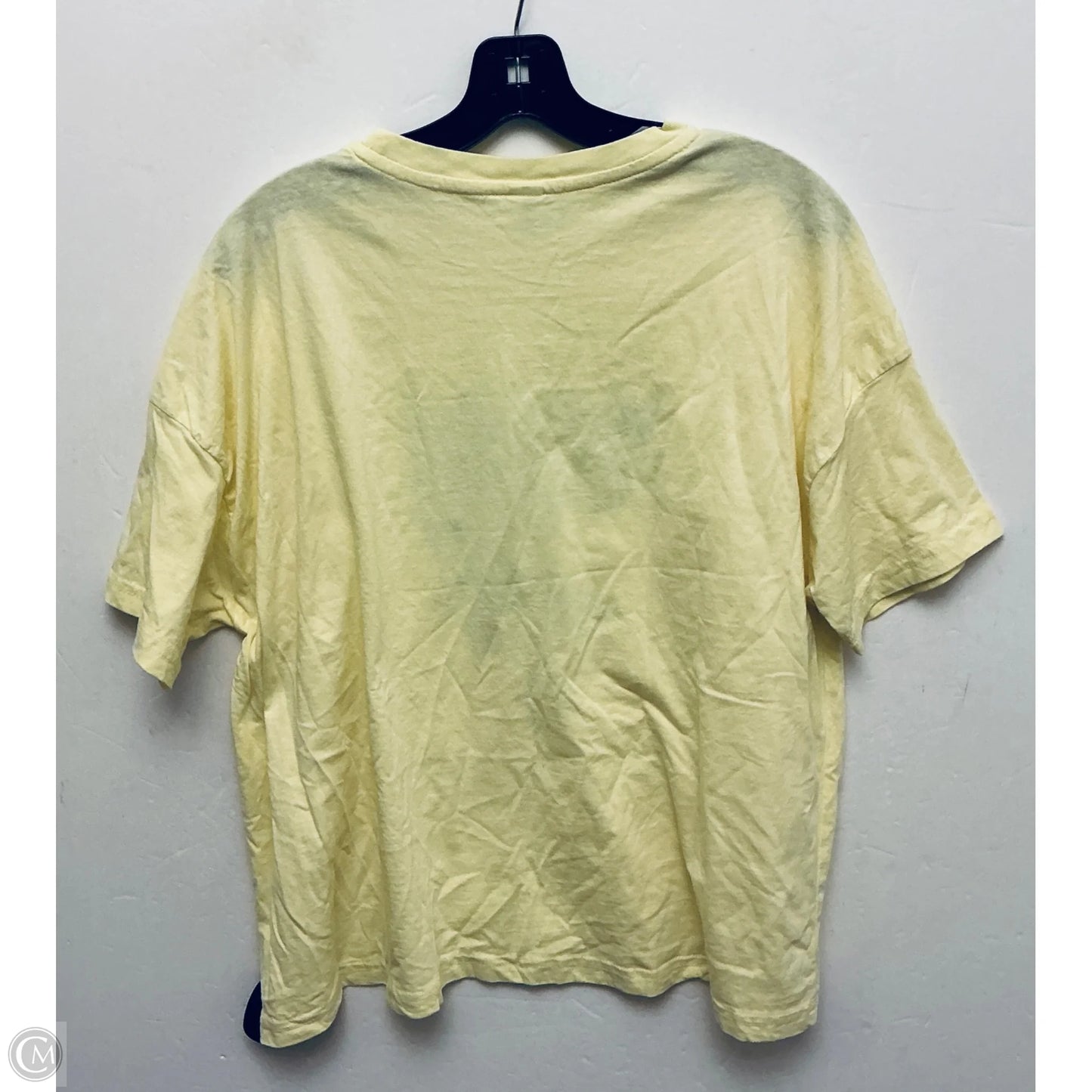 Top Short Sleeve Basic By Clothes Mentor In Yellow, Size: 2x