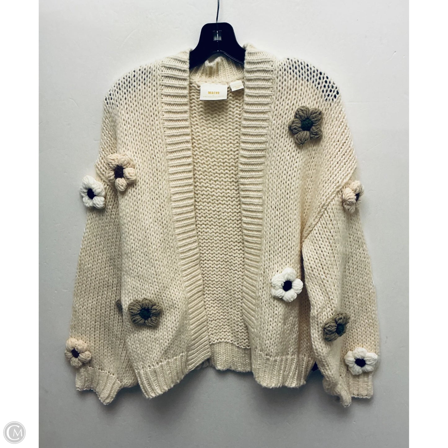 Sweater Cardigan By Maeve In Cream, Size: Osfm