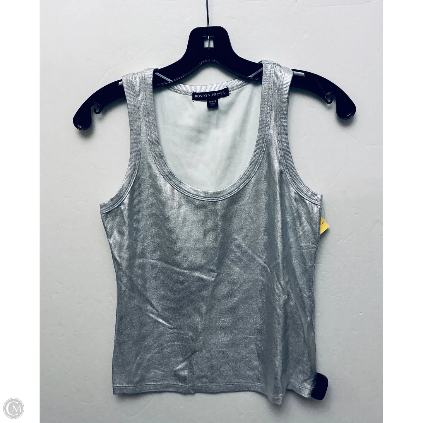 Top Sleeveless By Boston Proper In Silver, Size: Xs
