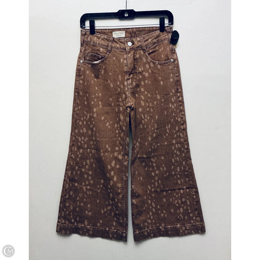 Jeans Wide Leg By Pilcro In Brown, Size: 2