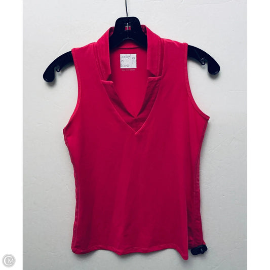Top Sleeveless By Lucky In Love In Pink, Size: Xs