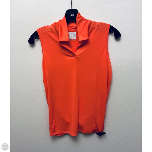 Top Sleeveless By Lucky In Love In Orange, Size: Xs