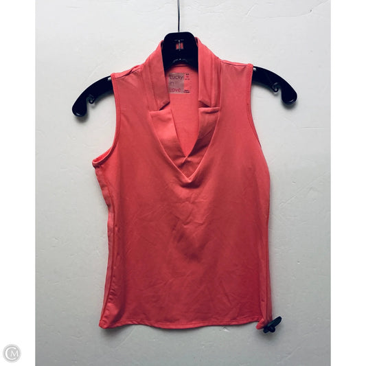 Top Sleeveless By Lucky In Love In Pink, Size: Xs
