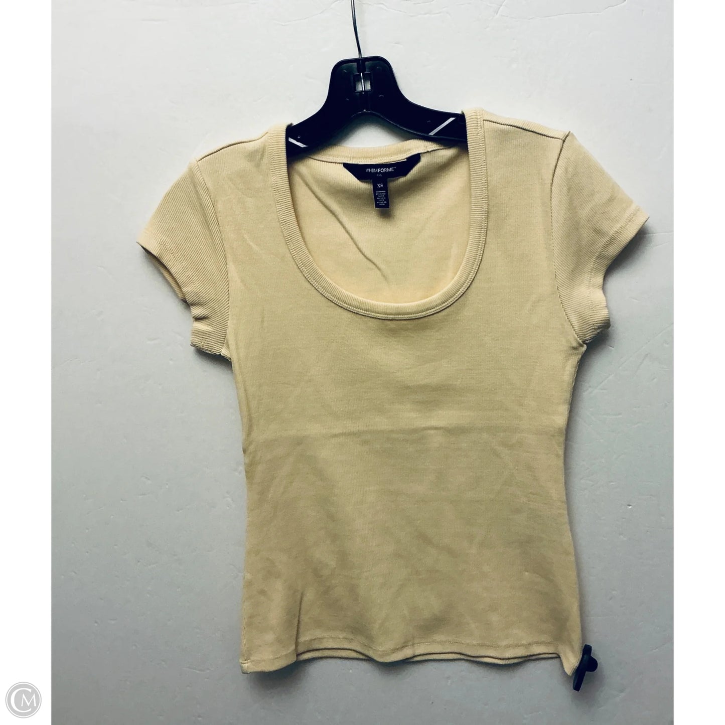 Top Short Sleeve By White House Black Market In Yellow, Size: Xs