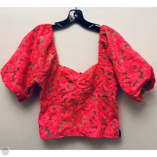 Top Short Sleeve By Adelyn Rae In Pink, Size: M