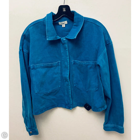Jacket Shirt By Easel In Blue, Size: L