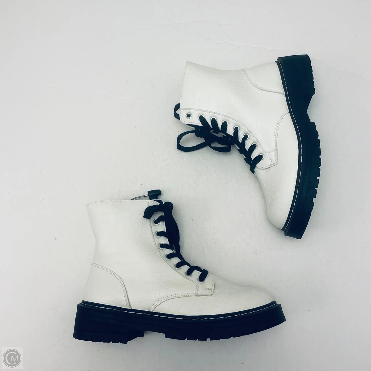 Boots Combat By True Craft In White, Size: 9.5
