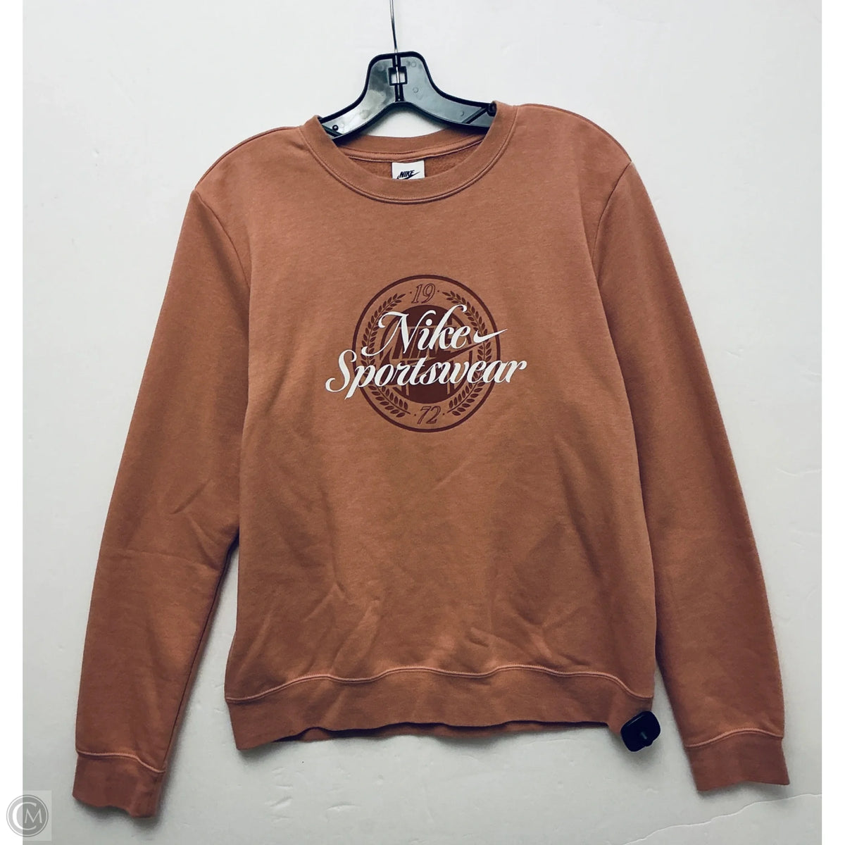 Sweatshirt Collar By Nike In Orange, Size: M