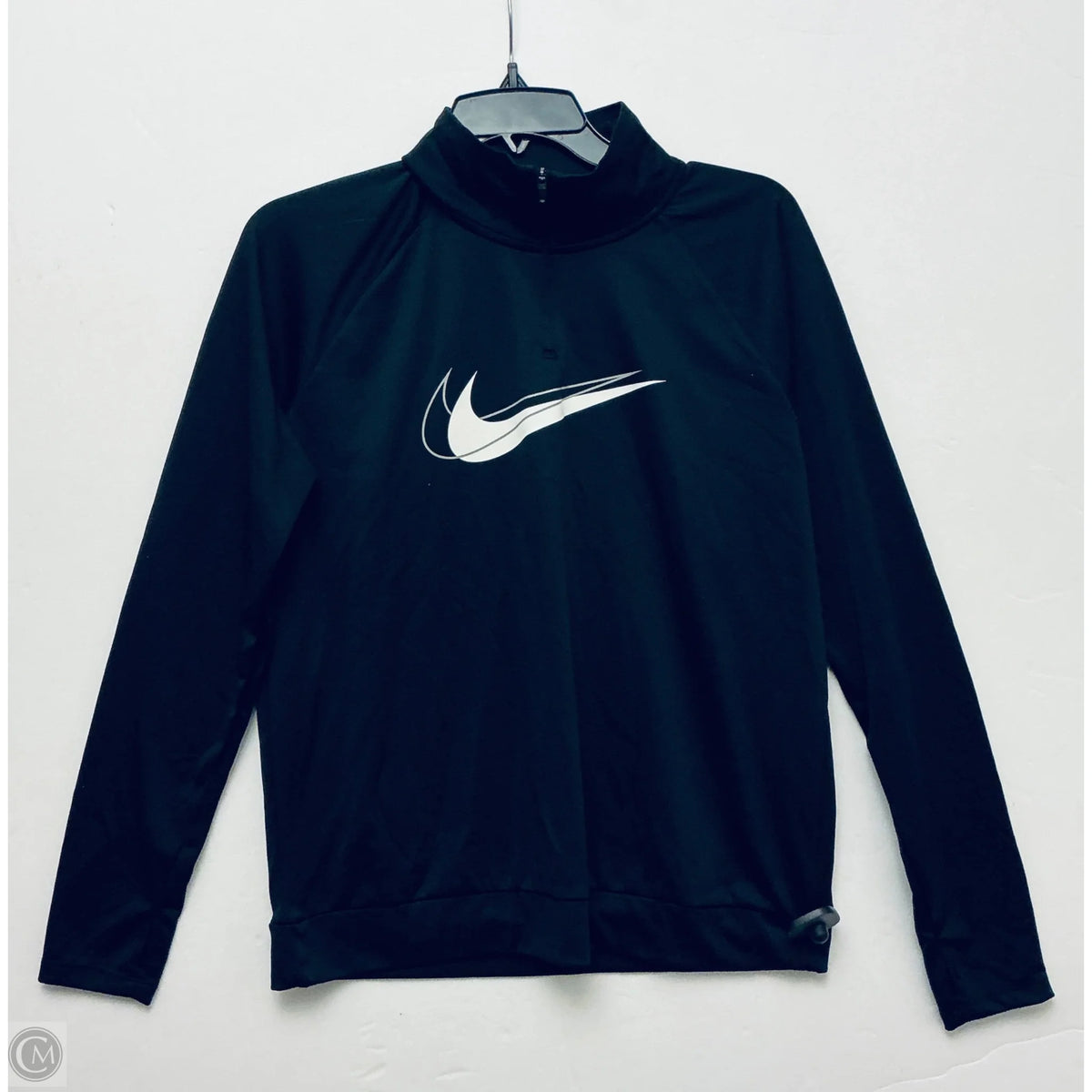 Athletic Jacket By Nike In Black, Size: M