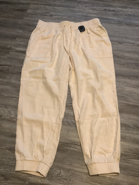 Cream Pants Joggers A New Day, Size 14