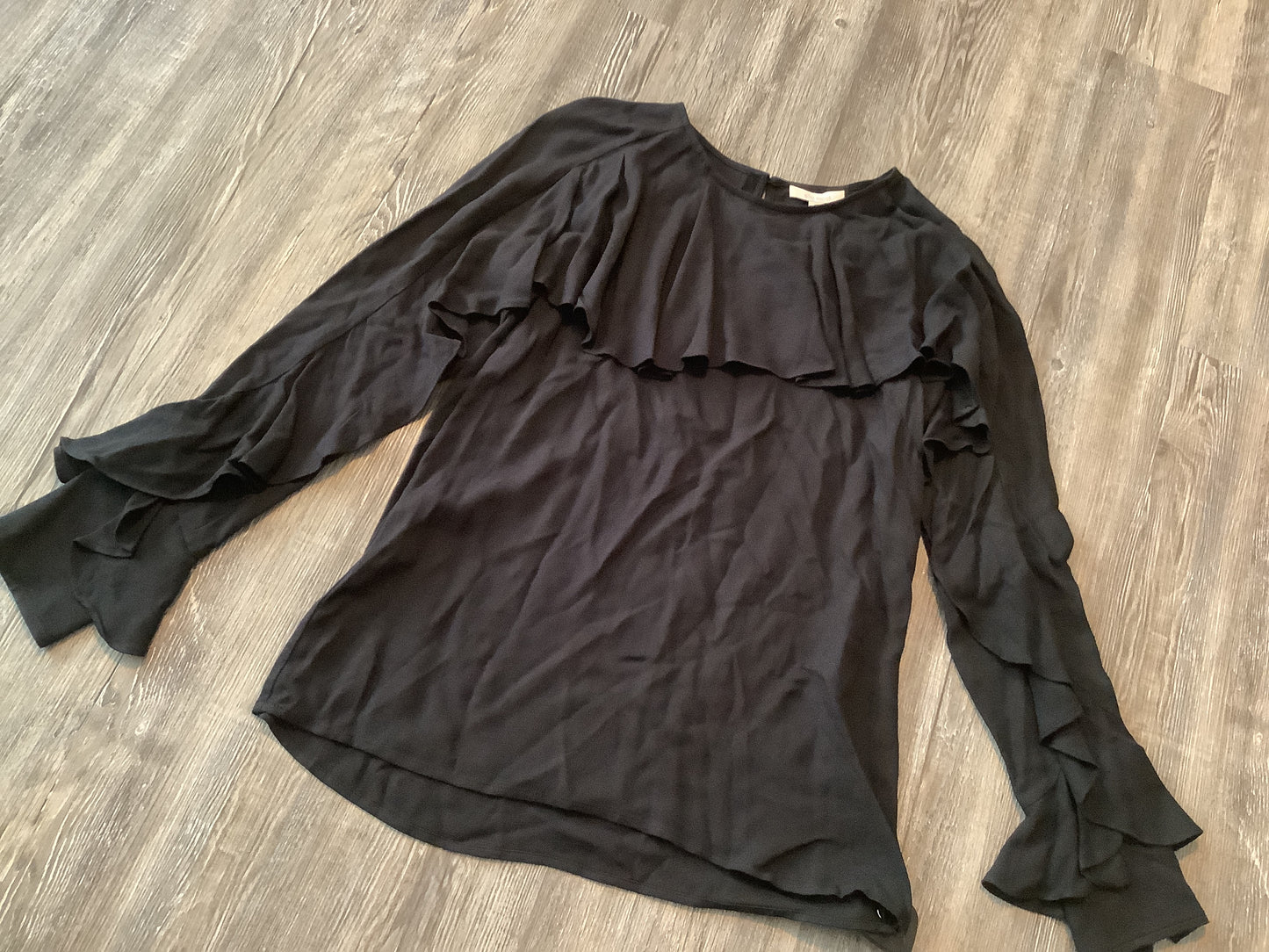 Top Long Sleeve By Ella Moss In Black, Size: Xs