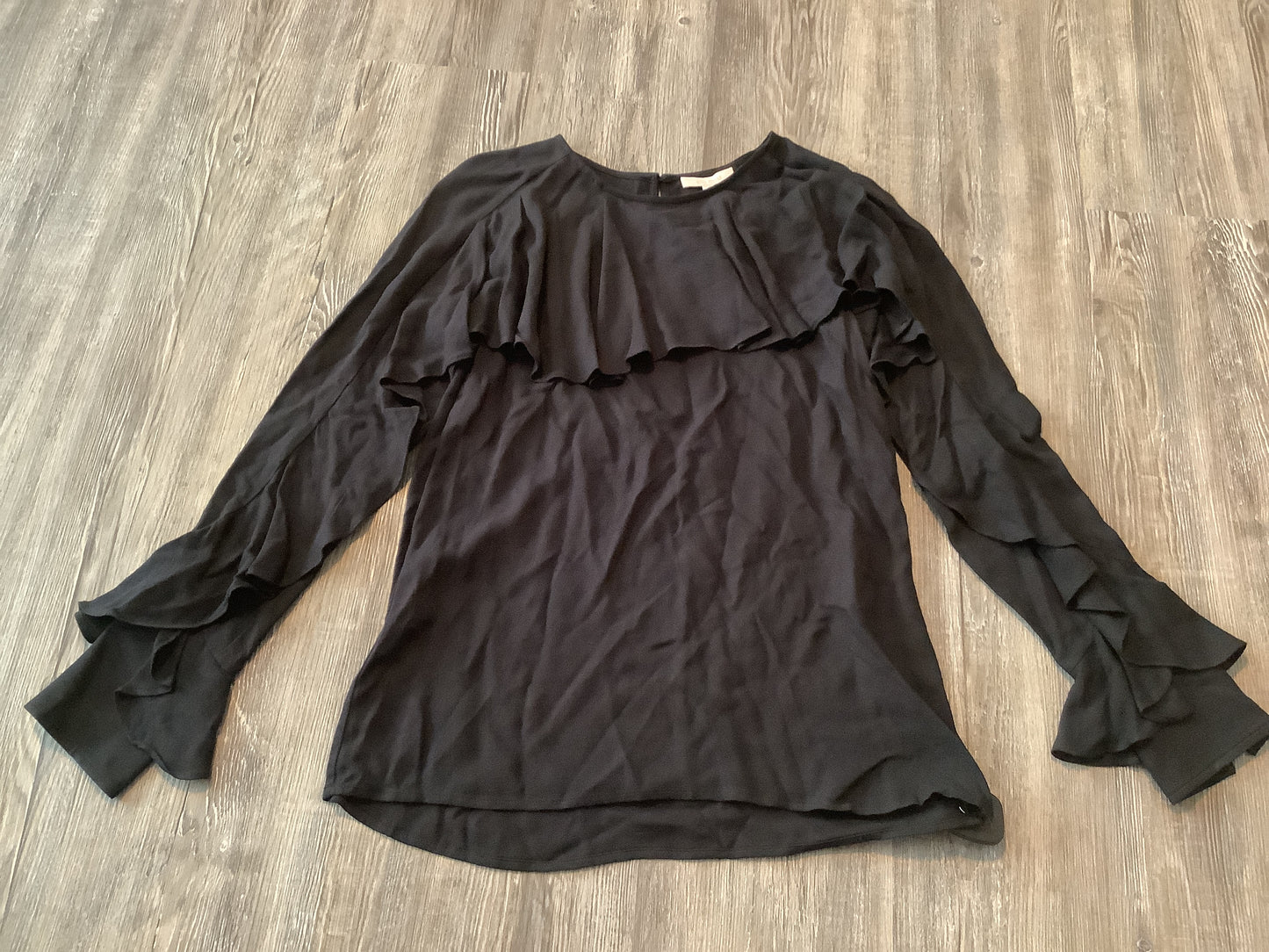 Top Long Sleeve By Ella Moss In Black, Size: Xs