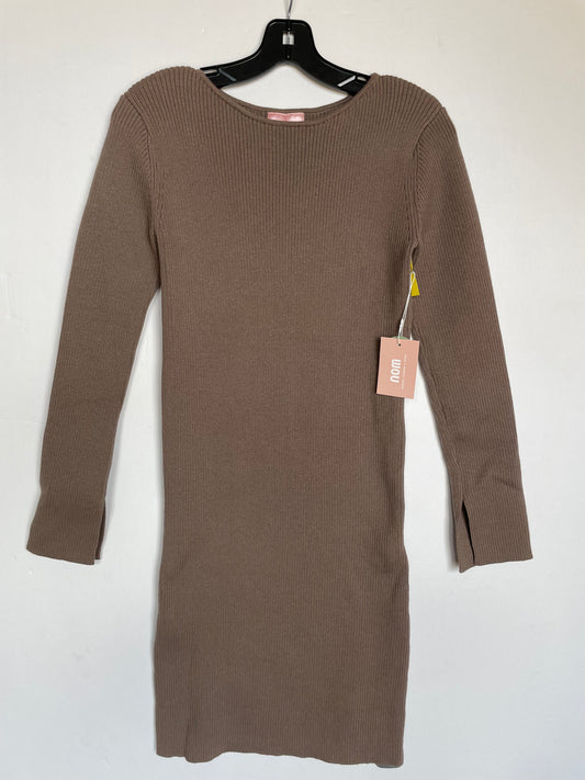 Dress Casual Midi By Cmc In Taupe, Size: S