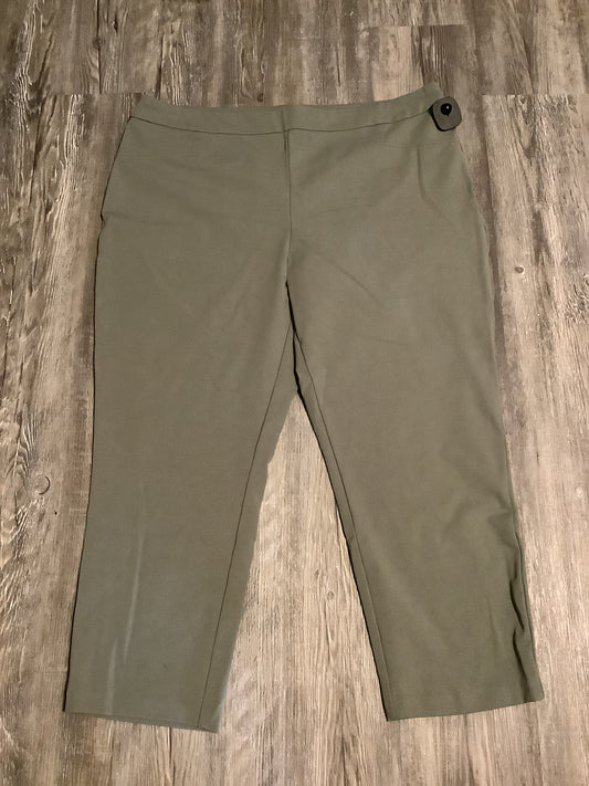 Pants Cropped By Wonderly In Green, Size: 18