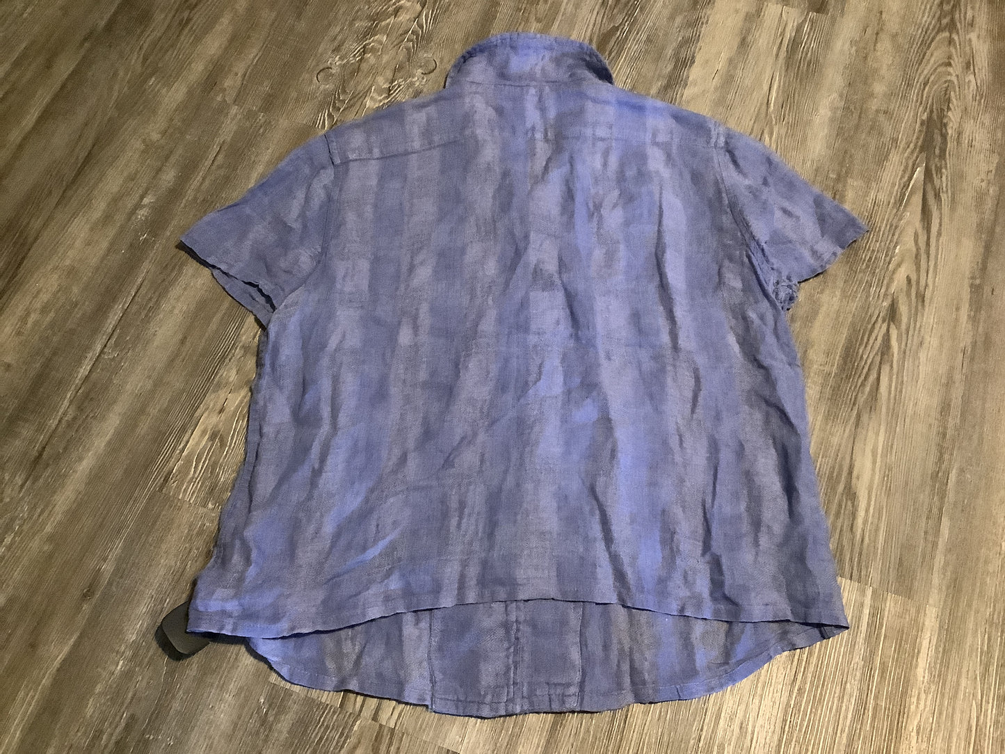 Top Short Sleeve By Flax In Blue, Size: M