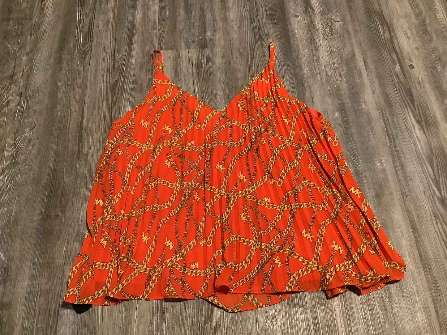 Top Sleeveless By Michael Kors In Orange, Size: L