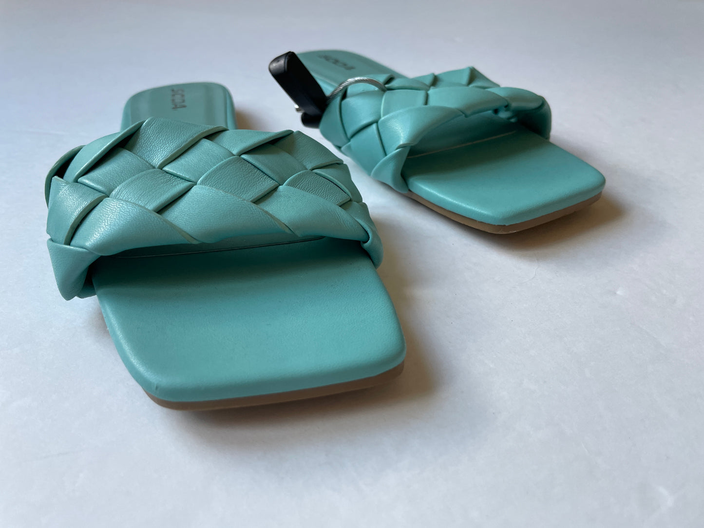 Sandals Flats By Soda In Teal, Size: 11