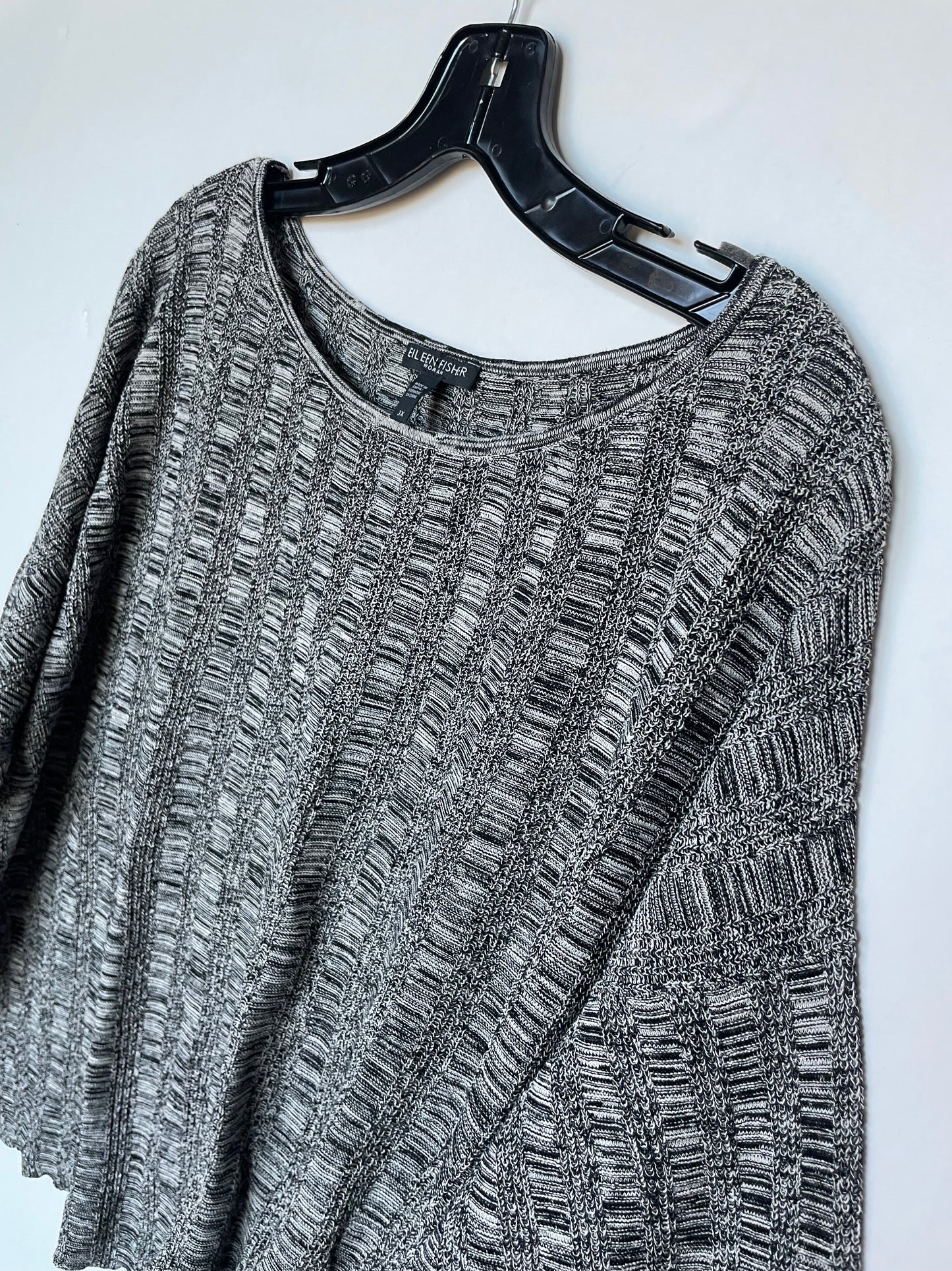 Sweater By Eileen Fisher In Black & White, Size: 3x