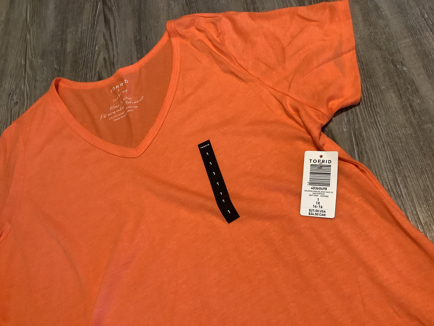 Top Short Sleeve Basic By Torrid In Orange, Size: 1x