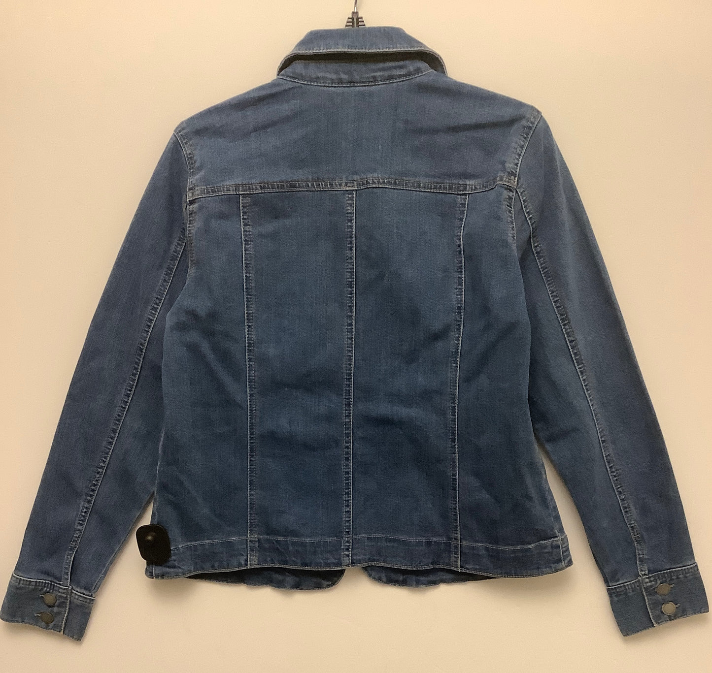 Jacket Denim By Chaps In Blue Denim, Size: M