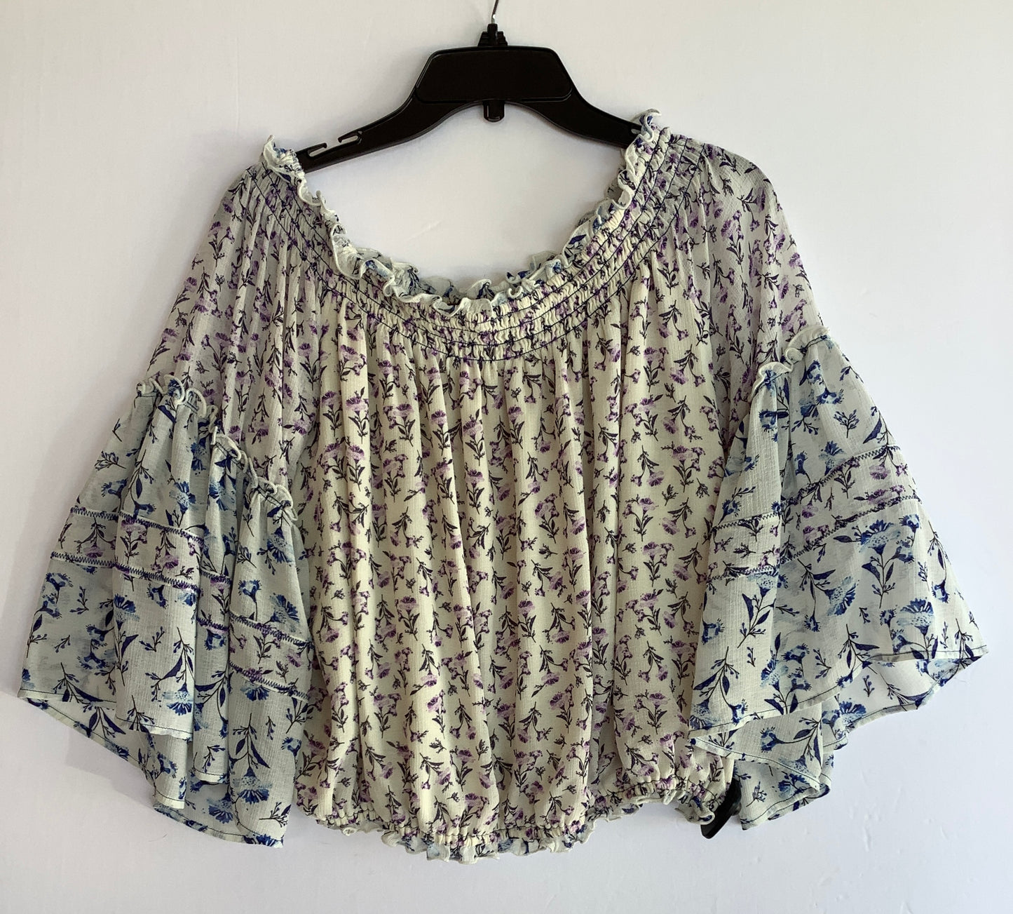 Top Long Sleeve By Free People In Floral Print, Size: S