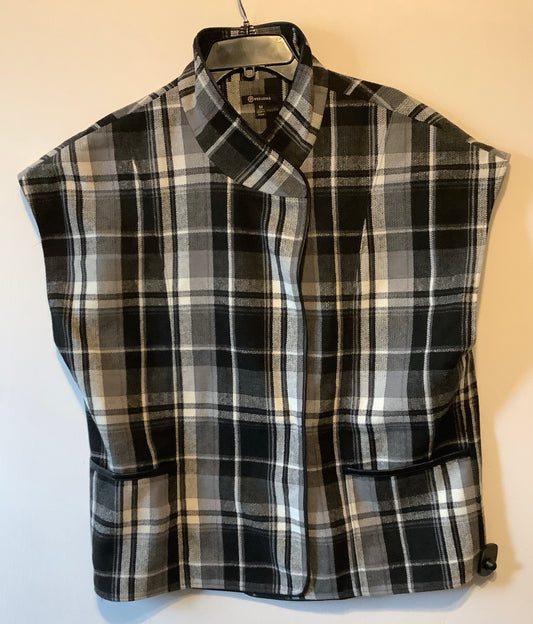 Poncho By Versona In Plaid Pattern, Size: M