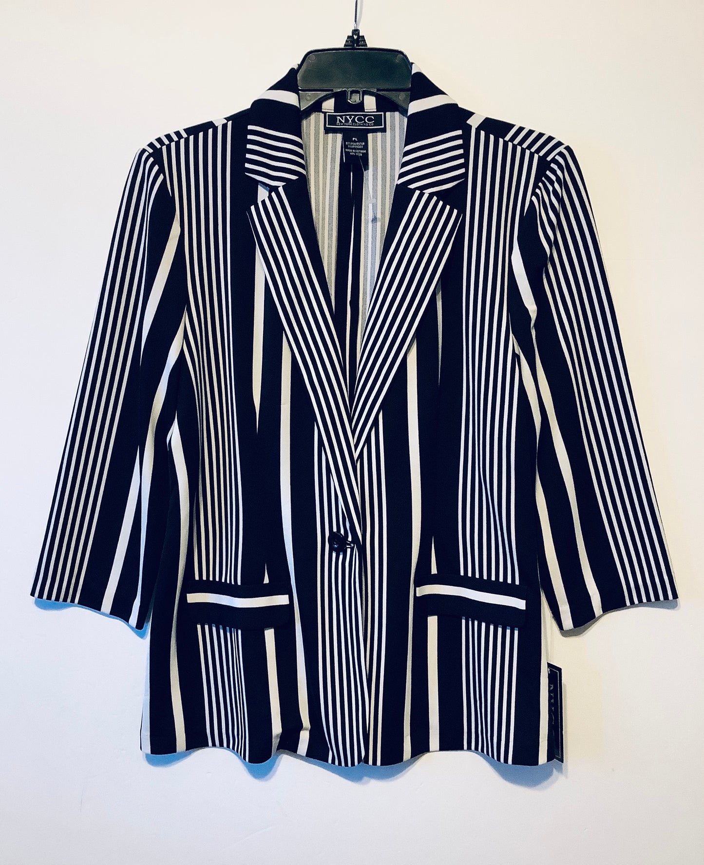 Blazer By Cme In Striped Pattern, Size: L