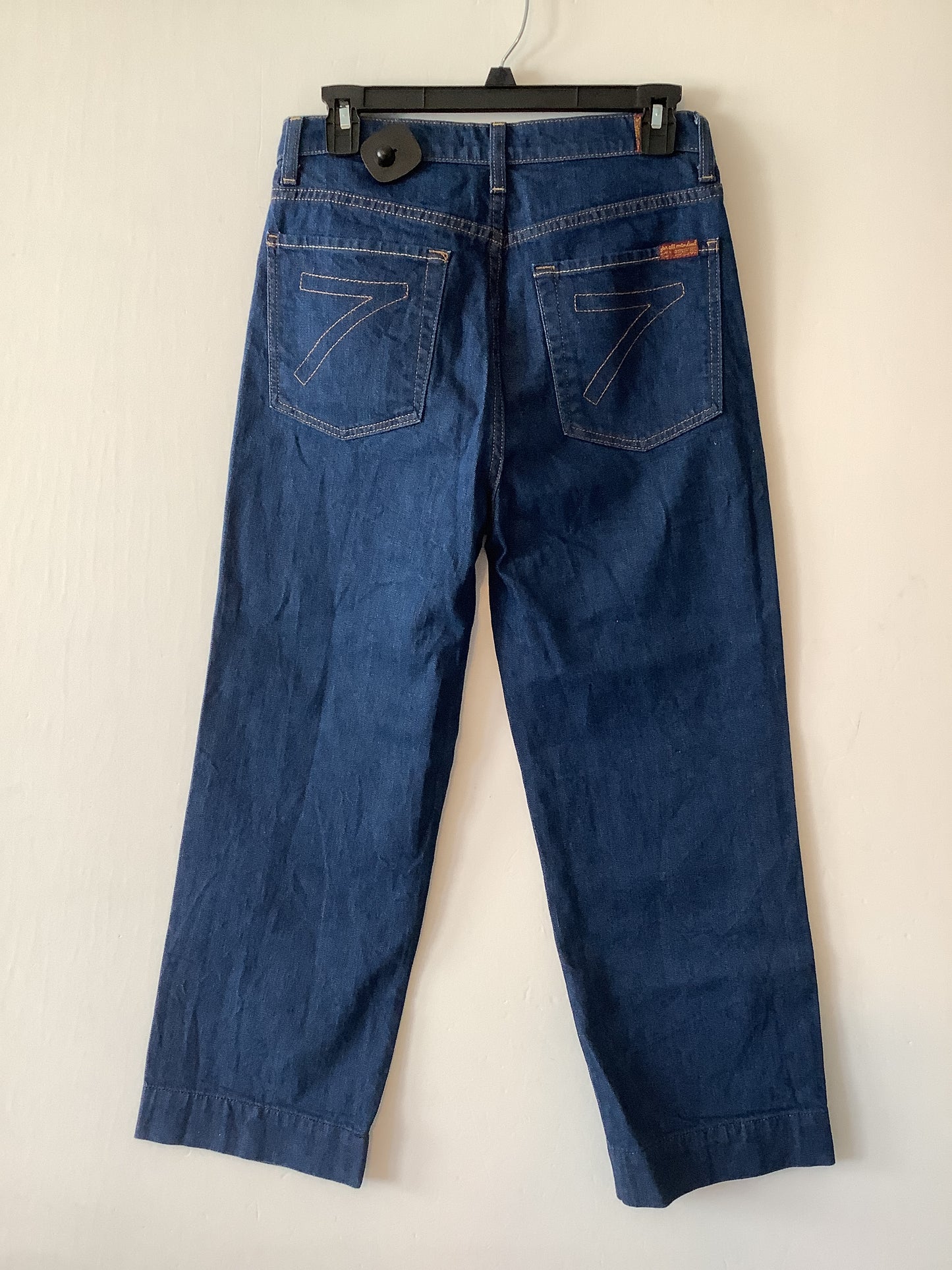 Jeans Straight By 7 For All Mankind In Blue Denim, Size: 8