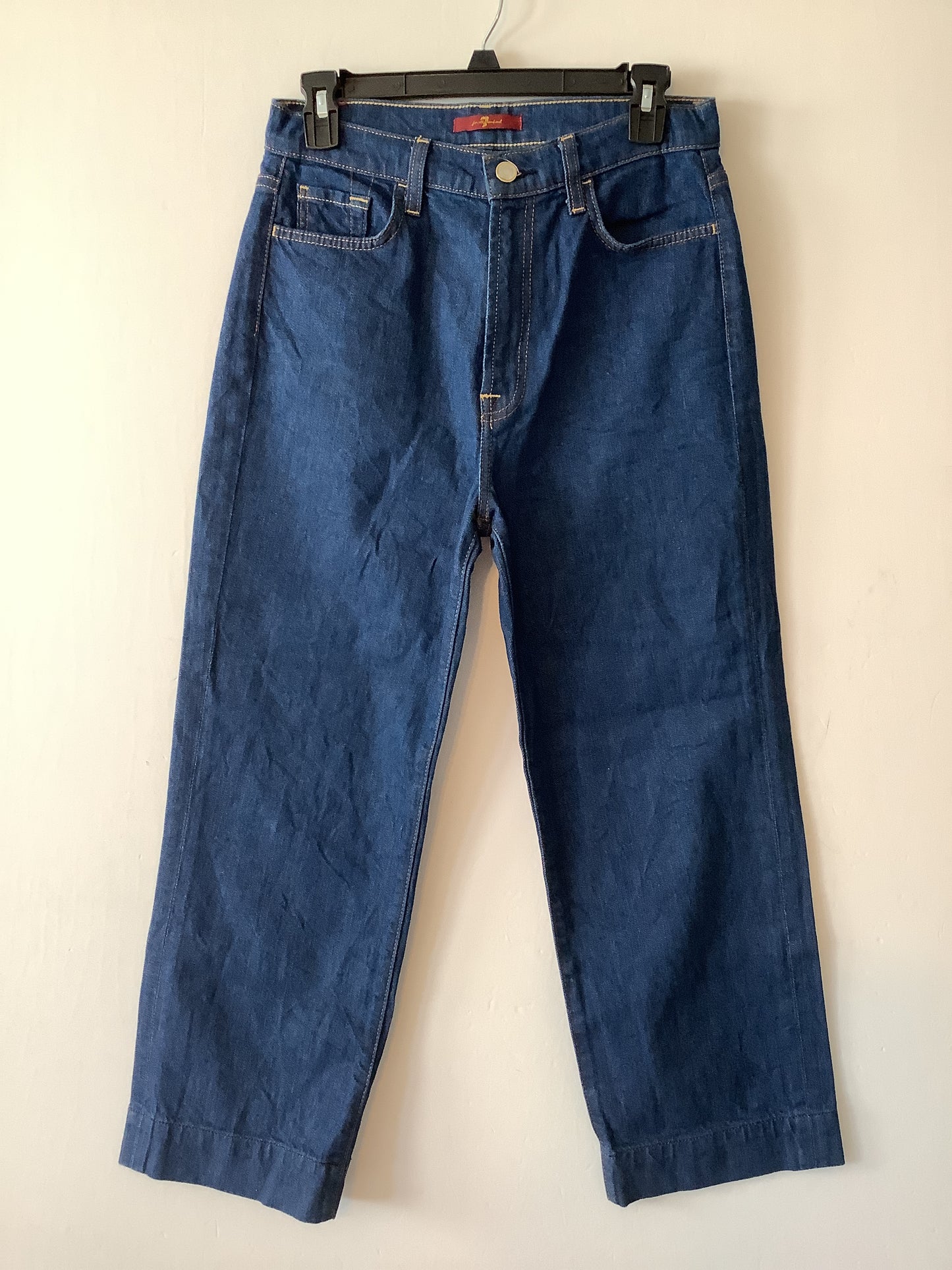 Jeans Straight By 7 For All Mankind In Blue Denim, Size: 8