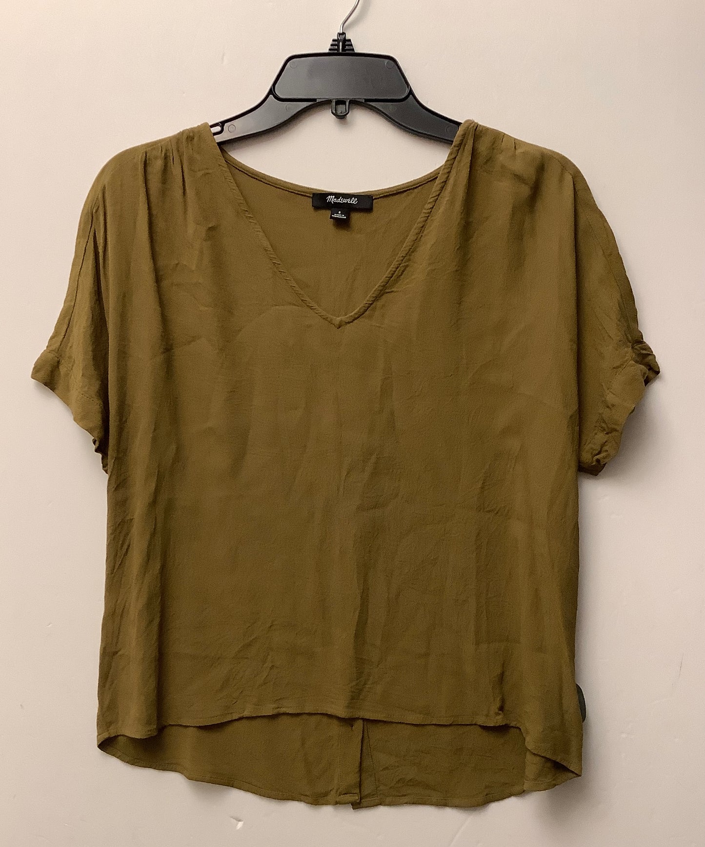 Top Short Sleeve By Madewell In Green, Size: S