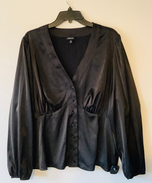 Top Long Sleeve By Torrid In Black, Size: 3x